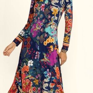 Johnny Was Size M. The Janie Favorite Seamed Mock Neck Dress. Like New.